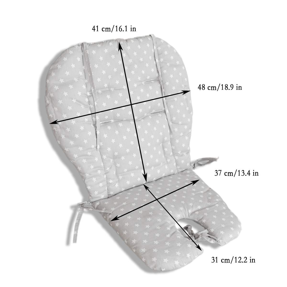 Twoworld High Chair Cushion, Large Thickening Baby High Chair Seat Cushion Liner Mat Pad Cover Breathable Suitable For All Kinds