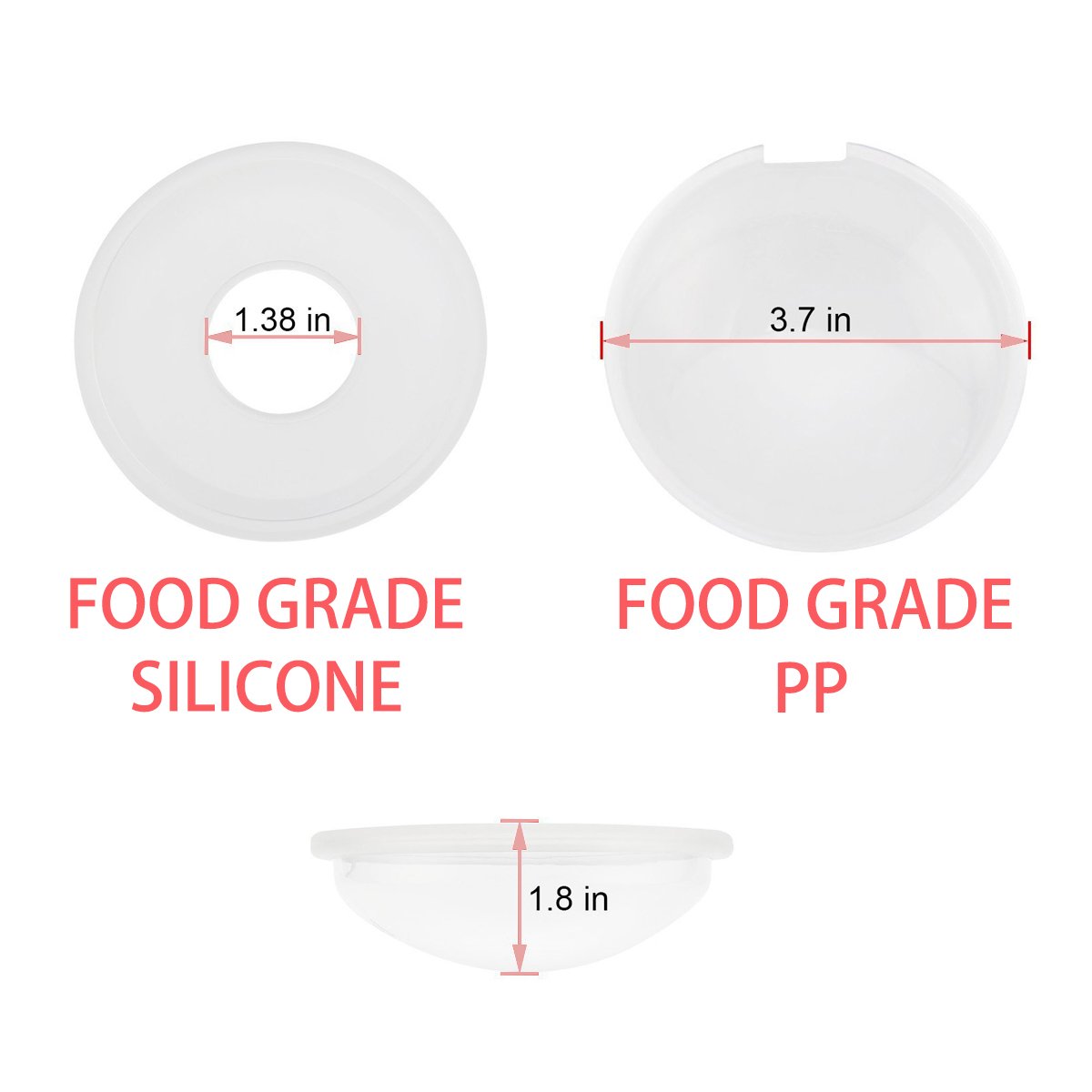Yiyee Breast Shells Milk Saver For Breastfeeding, 4 Pack Bpa Free Breast Shield Nursing Cups Protect Sore Nipples Breast Milk Co