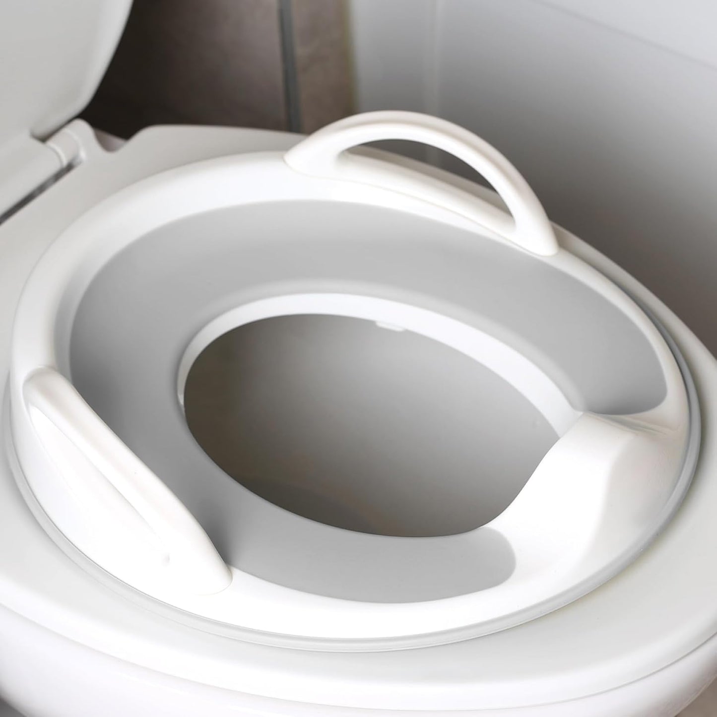 Inovera (Label) Baby Training Toilet Seat  Kids Toddler Potty Trainer Cover With Handle For 1 To 5 Years Boys & Girls (Grey)
