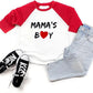Future Ladies Man Current Mama'S Boy Raglan T-Shirt Toddler Boy Valentine'S Day 3/4 Sleeve Top Spring Cotton Outfit (2-3T, Red2)