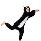Canasour Cat Onesie Halloween Kids Cosplay Costume For Girls Animal Unisex Outfuit One Piece Hooded Farm Soft Pajamas Black Part