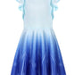 Labeca Baby Girls Printed Casual Party Dresses Twirly Ruffle Sleeve Dress Frozen Cap Xs