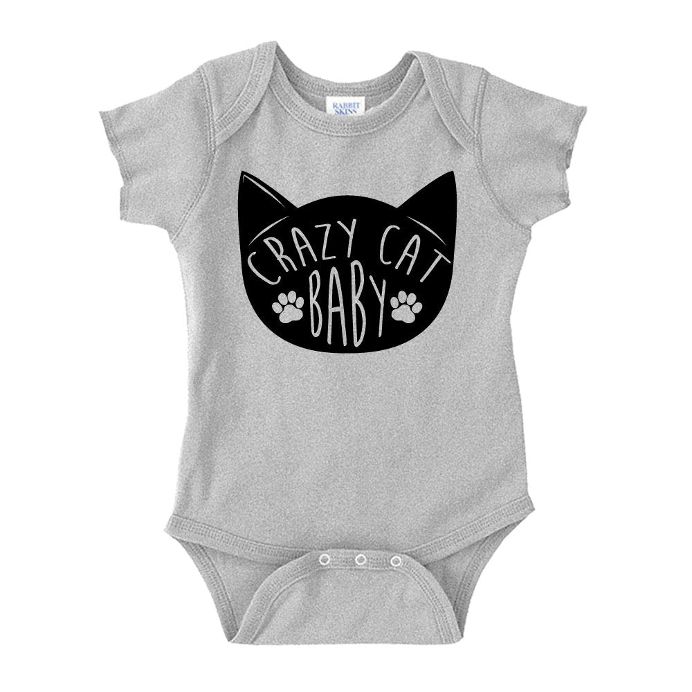 Crazy Cat Baby Baby One Piece 6 Mo Athletic Heather