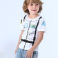 Cosland Toddler Astronaut Shirt Little Boys Halloween Costume, White, 3T