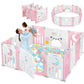 Baby Playpen, Dripex Baby Playard for Babies and Toddlers, 14-Panel Foldable Playpen Adjustable Portable Play Area, Indoor/Outdo