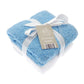 2 Soft White Elli and Raff Baby Hooded Bath Time Towel 100% Cotton Baby Gift (Blue)