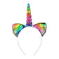 Love Sweety Unicorn Headband Rainbow Crown Halloween Animal Ear Headband Costume Hair Bands(Cat Rainbow)