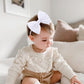 Yanjie Newborn Velvet Nylon Soft Elastics Bows Hairbands And Hair Accessories For Infants, Toddlers, Child (Black White Pink)