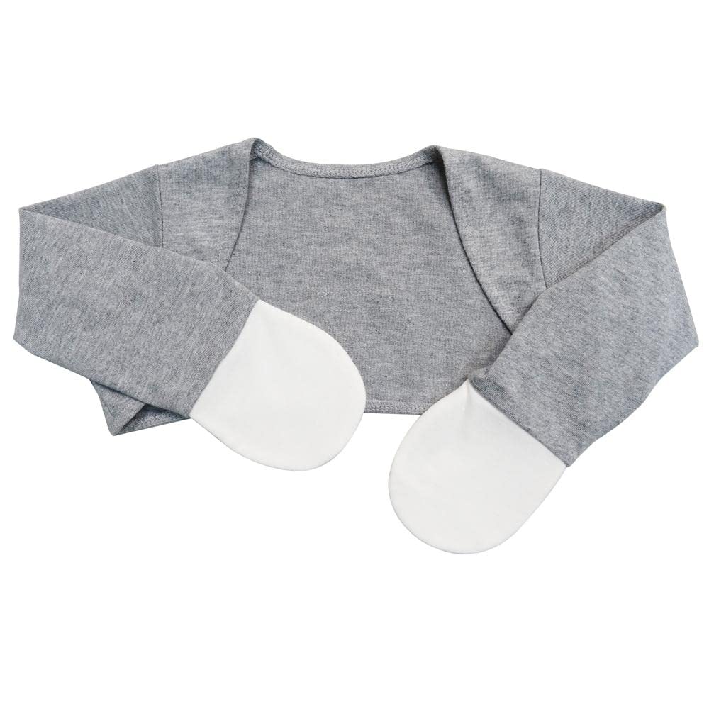 Edenswear Zinc-Infused Mitten Sleeves for Kids with Eczema (12 Months, Gray)
