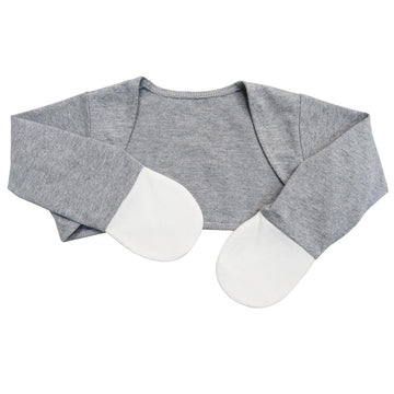 Edenswear Zinc-Infused Mitten Sleeves for Kids with Eczema (12 Months, Gray)