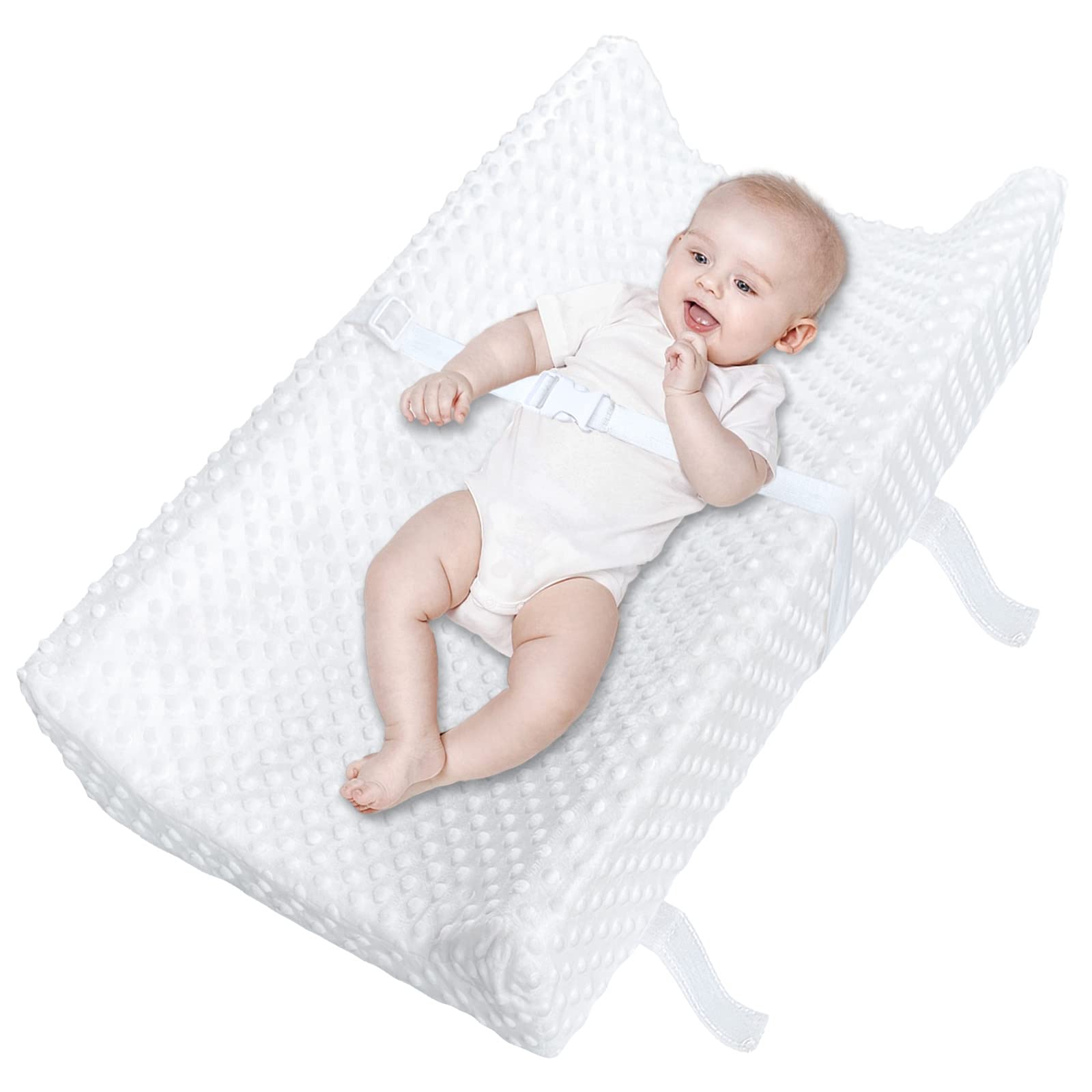Yening Baby Diaper Changing Pad For Dresser Top With Cover Waterproof Lining Foam Contoured Changing Table Pads Topper White