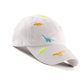 Bamery Toddler Baseball Hat For Boys&Girls Baby Baseball Cap Embroidery Dinosaur Kids Hat For 2-6T (Dinosaur White, 2-6T)