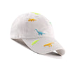Bamery Toddler Baseball Hat For Boys&Girls Baby Baseball Cap Embroidery Dinosaur Kids Hat For 2-6T (Dinosaur White, 2-6T)