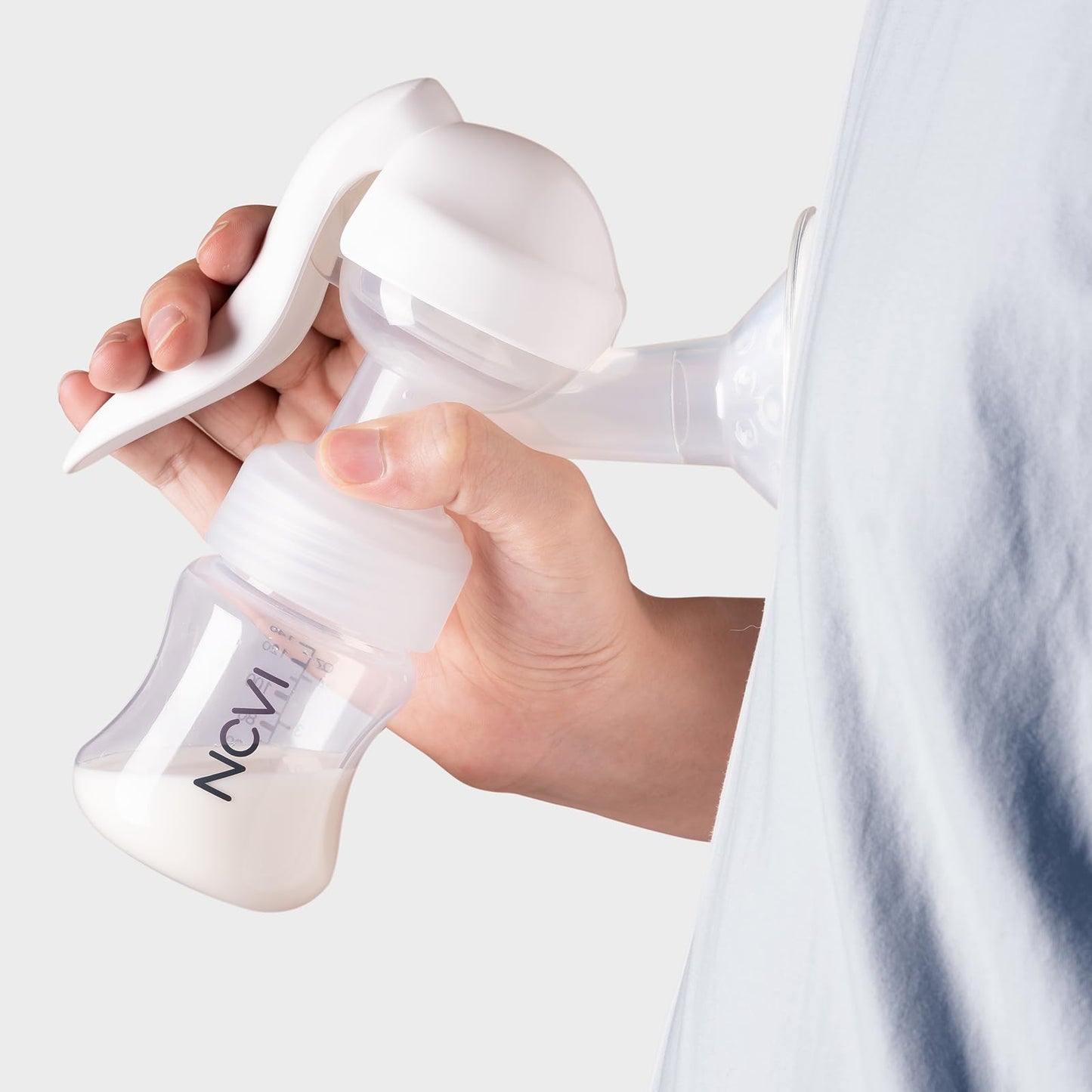 Ncvi Manual Breast Pump For Breastfeeding Small Nipple, 20Mm Silicone Soft Flange Single Hand Held Pump Breast Milk 5Oz, Bpa-Fre