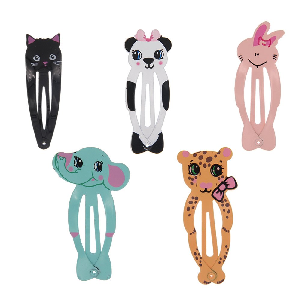 Insowni 40 Pack 2' Metal Snap Hair Clips Non Slip Barrettes Pins Animal Fruit Accessories For Baby Girl Toddlers Fine Thick Hai