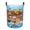 Pevtufa Animals On NoahS Ark Floating Foldable Laundry Basket Organizer,Fabric Clothes Toy Storage Basket Nursery Hamper Storag