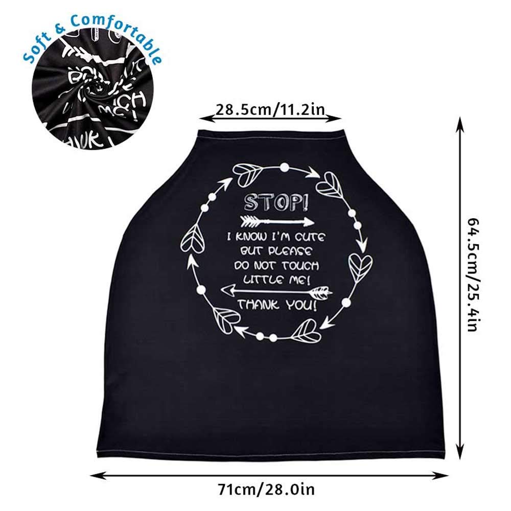 Car Seat Covers For Babies, No Touching Sign Car Seat Canopy, Infant Stroller Covers For Newborn Girl Boy, Multiuse Nursing Cove