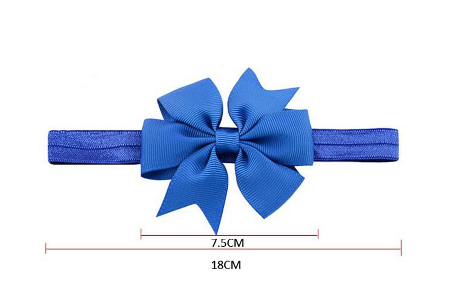 2Pc/Set Baby Girls Grosgrain Ribbon Hairband Set Ribbon Bows Hair Tie Headband Jb10 (1-Black)