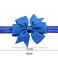 2Pc/Set Baby Girls Grosgrain Ribbon Hairband Set Ribbon Bows Hair Tie Headband Jb10 (4-Green)