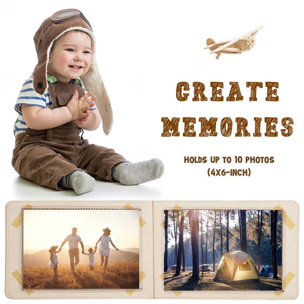 Urban Kiddy My First Adventure Book | Baby Photo Album | Soft Baby Book First Year Baby Album Gift Set For Newborn Toddler & Kid