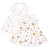 Kidbea Extra Soft Muslin Fabric Baby Girls Frock | Rainbow And Tiger Print With Size 69 Months | Pack Of 2