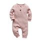 Eghunooy Baby Boy Girl Solid Color One Piece Romper Jumpsuit Outfits Clothes (6-9 Months) Pink