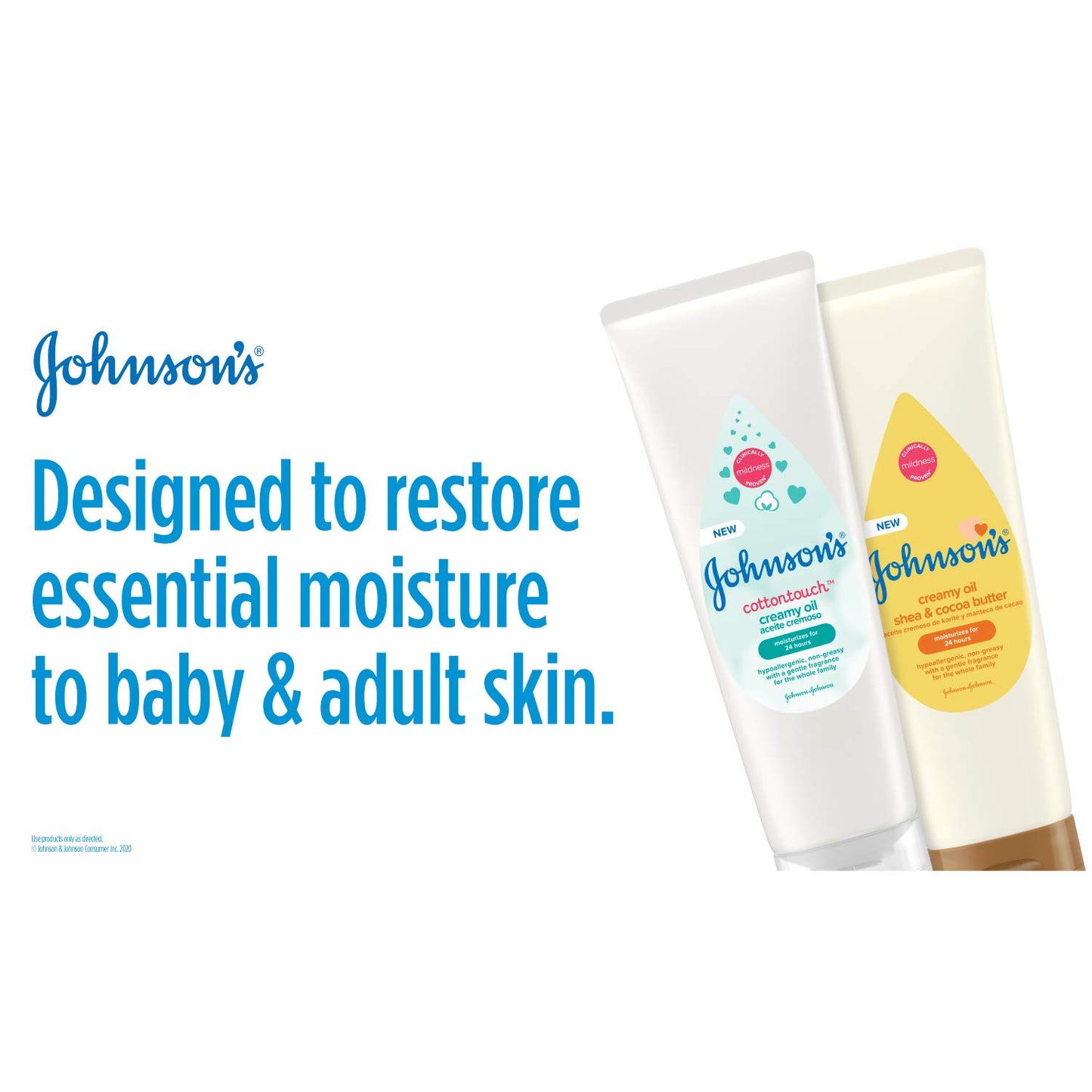 Johnson'S Baby Creamy Oil For Baby With Shea & Cocoa Butter, Moisturizing Body Lotion With Gentle Fragrance, Hypoallergenic, Non