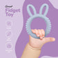 Artcreativity Bunny Teethers For Baby - Set Of 2 Teething Rings - Silicone Baby Teething Toys - Easter Basket Stuffers For Babie