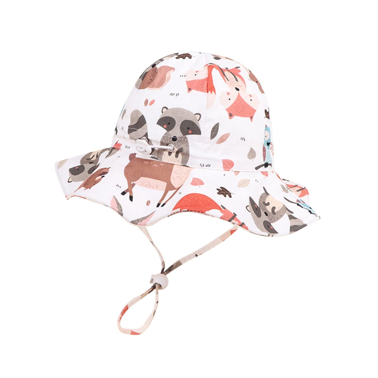 Bold N Elegant Cartoon Print Kids Cotton Sun Hat With Adjustable Chin Strap, Beach Cap Fishing Hat For Boys And Girls (In, Age, 