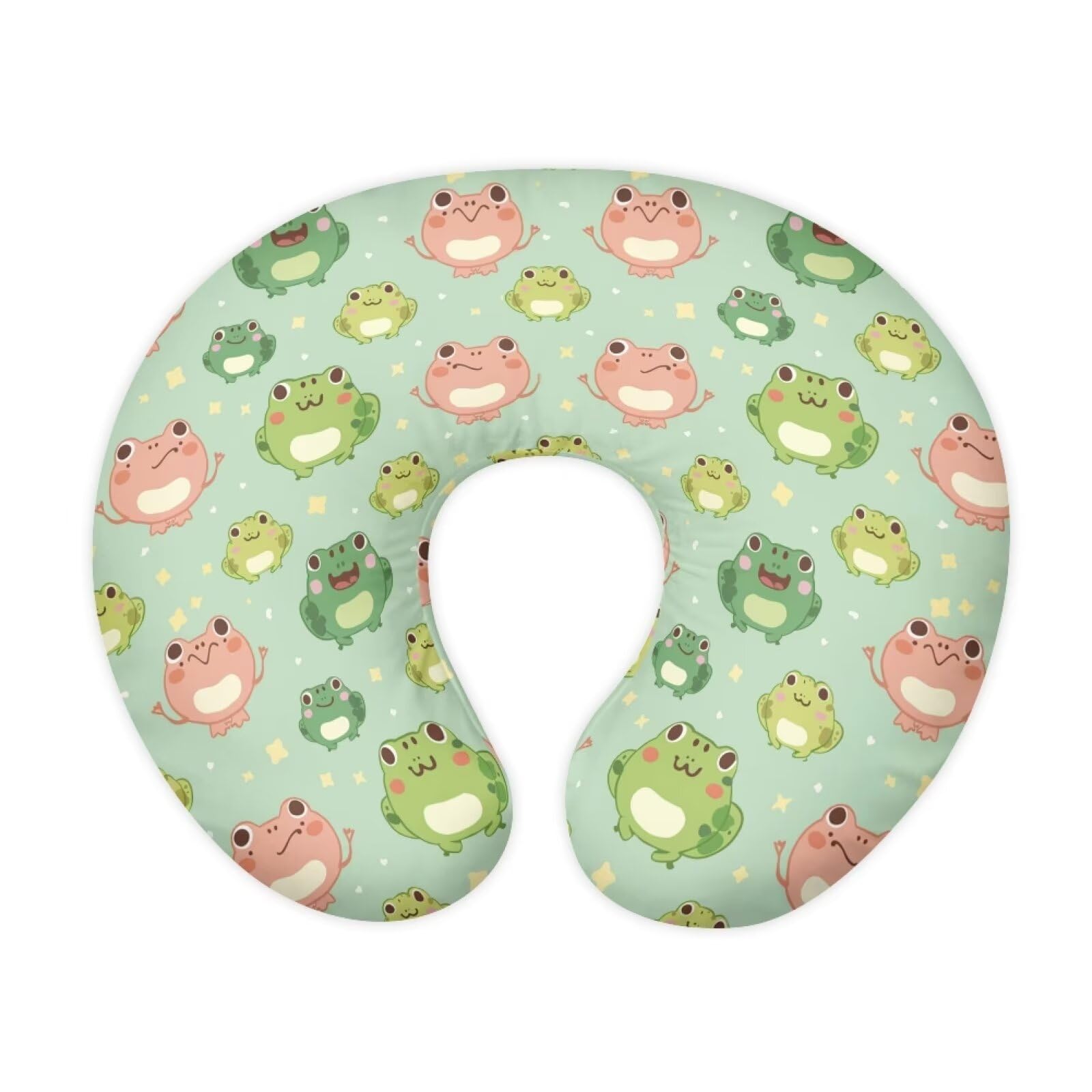 Tongluoye Cute Frog Nursing Pillow Cover For Boy Girl Breastfeeding Pillow Slipcovers Stretchable Newborn U-Shaped Breastfeeding