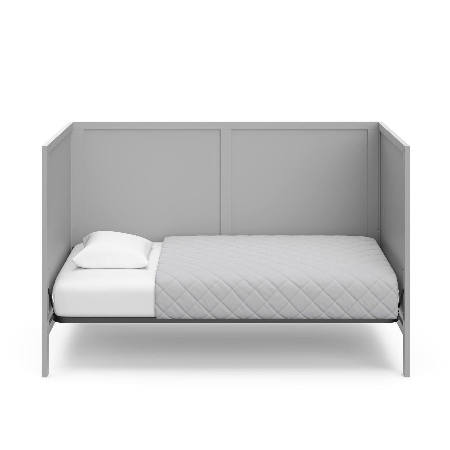 Graco Theo Crib And Mattress Nursery Essentials Pack (Pebble Gray) - Greenguard Gold Certified Baby Crib & Crib Mattress, Cribs