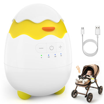 Baby Rocker, Portable Baby Sleep Soother with Two Stands - Rechargeable Baby Bouncer with 5 Vibration Intensities & 4 Timing Mod
