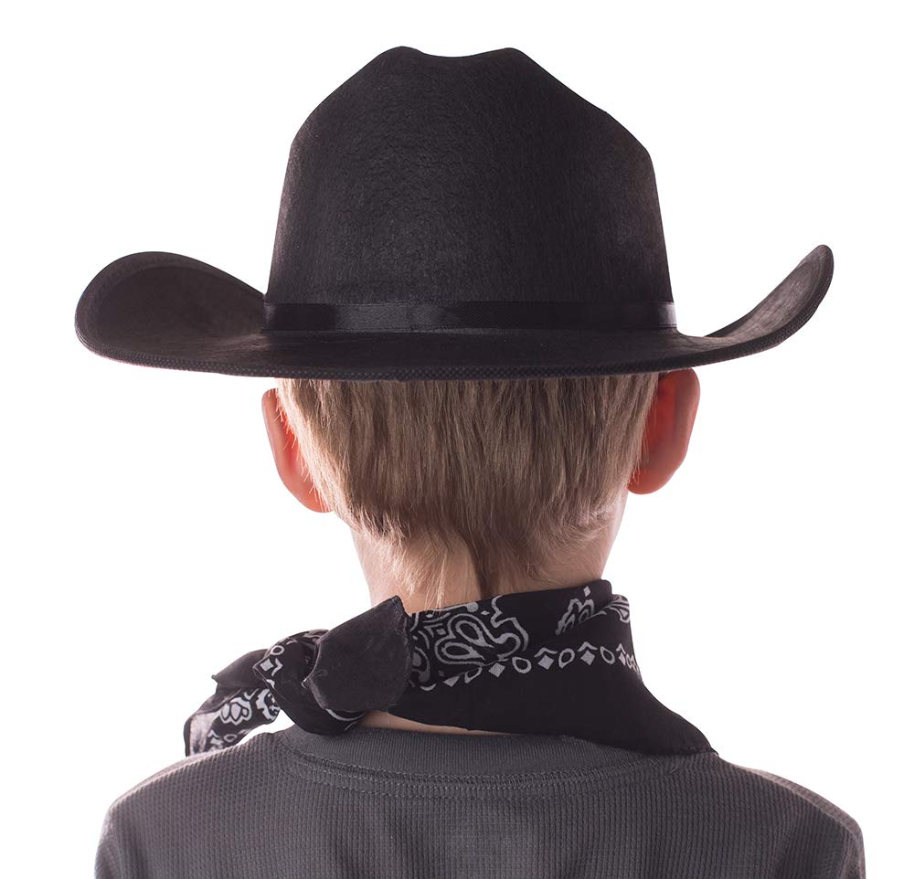 Aeromax Junior Cowboy Hat With Bandanna, Black
