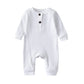 Baby Boy Girl 2 Pack Solid Romper Short/Long Sleeve One Piece Jumpsuits Clothes Sets (White & Black, 0-3 Months)