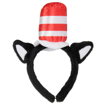 Bioworld Dr. Seuss Cat In The Hat Costume Hair Accessories Headbands For Women Men