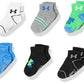 Under Armour Baby Boys Multi Pack Future Boss Essential Quarter Sock, Extreme Green, 2T-4T