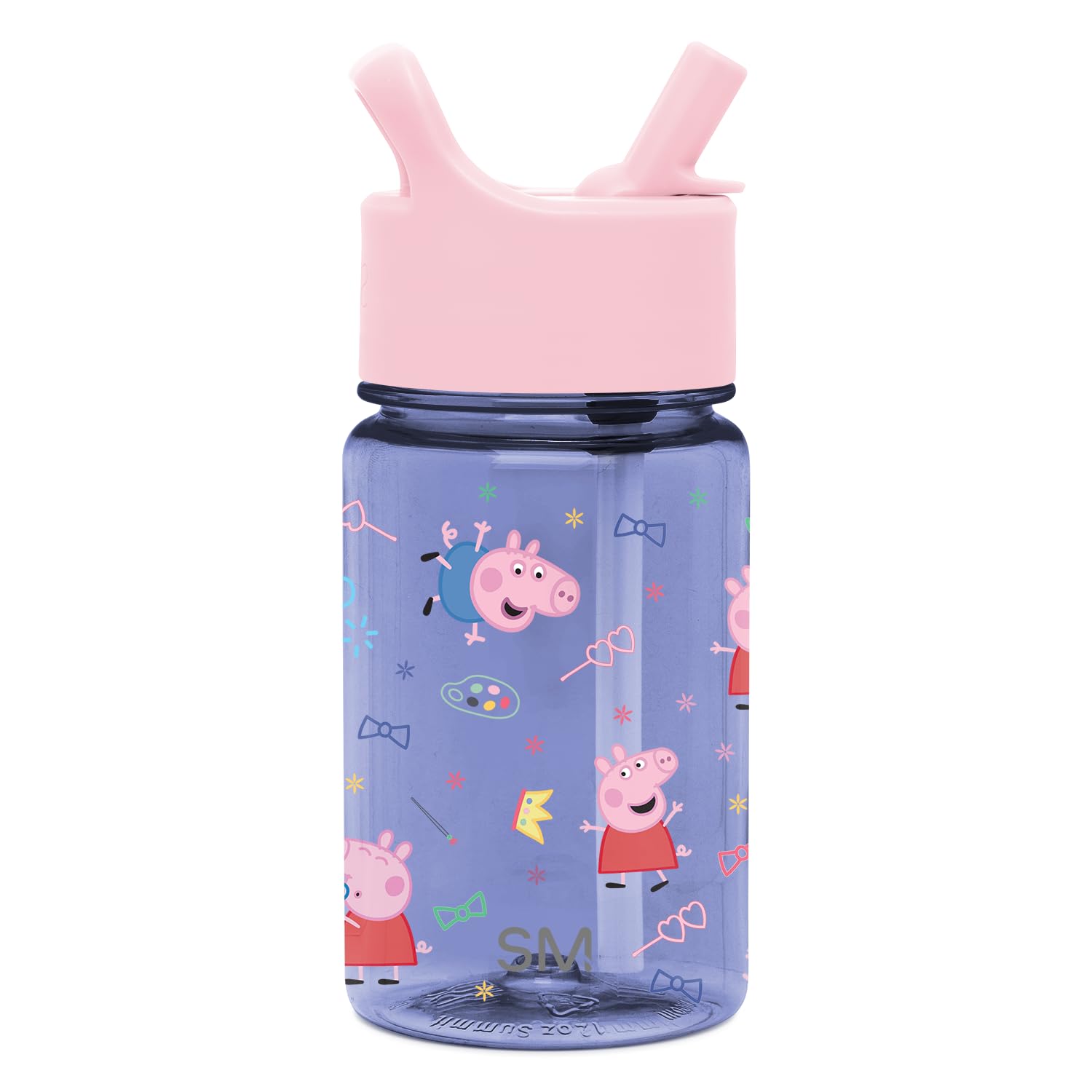 Simple Modern Peppa Pig Kids Water Bottle Plastic BPA-Free Tritan Cup with Leak Proof Straw Lid | Reusable and Durable for Toddl
