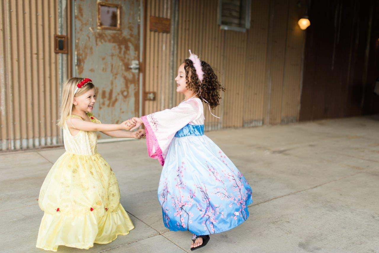 Little Adventures Cherry Blossom Princess Dress Up Costume (X-Large Age 7-9) - Machine Washable Child Pretend Play And Party Dre