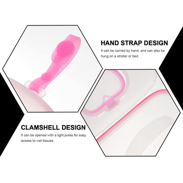 Healifty Portable Wipes Dispenser Baby Wipe Holder Portable Wipes Case Reusable Refillable For Outdoor Travel Wipe Carrying Pouc