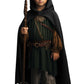 Homelex Black Renaissance Costume For Boys - Kids Medieval Cloak With Hood Halloween Ranger Wizard Elven Hooded Cape Robe