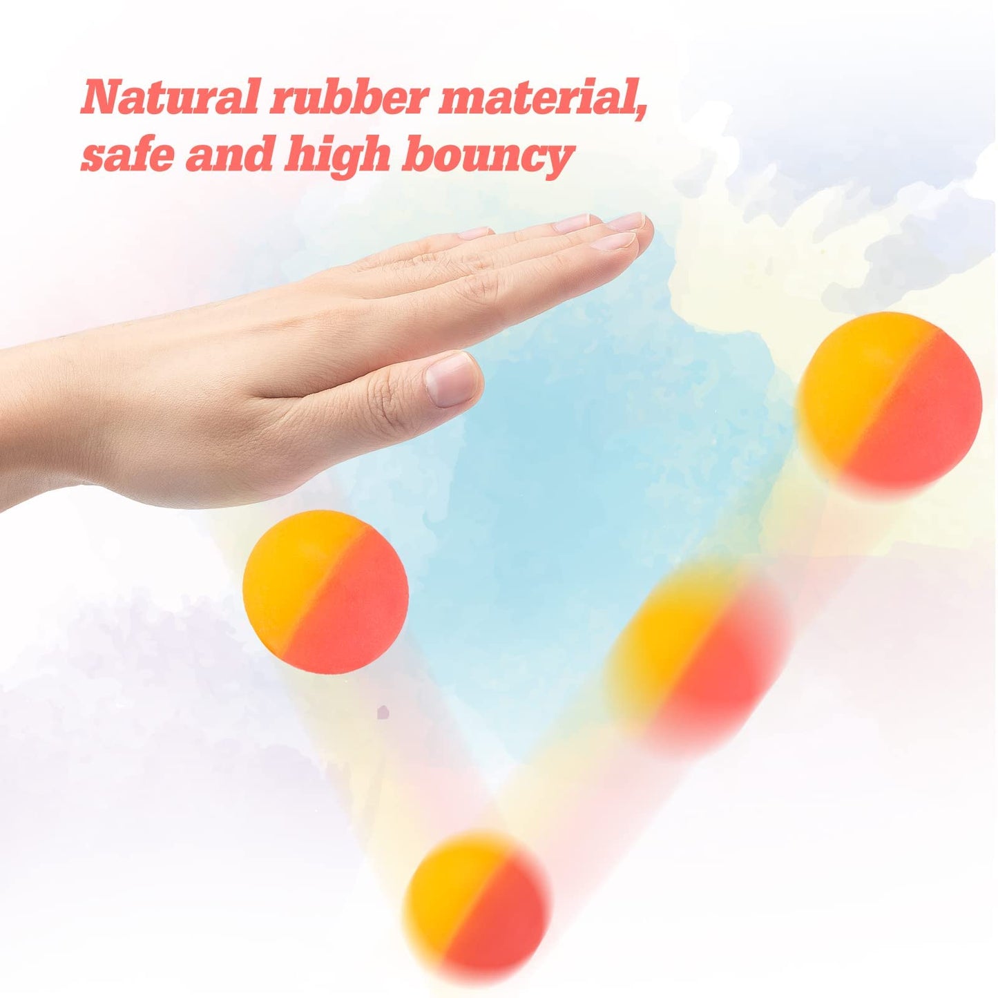 Ohanniewa Bouncy Balls for Kids 20 Pieces 5 Styles 32mm Assorted Bouncy Balls with Storage Bag for Birthday Party Favors