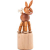 Alexander Taron Dregeno Kids Decorative Rabbit Push Toy - 3.25 H x 1.175 W x 1.175 D