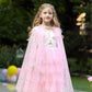 Little Girl Cape Cloak Dresses Coat Matching Princess Wedding Birthday Party Halloween Star Sequins Summer Cape Cloaks Costumes