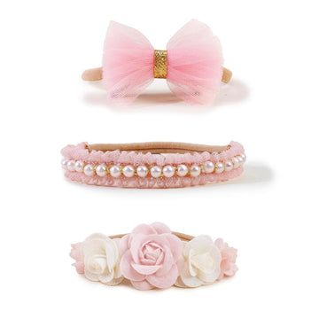 XuoAz Baby Girls Floral Headbands Set-Flower Crown Elastic Hairband for Newborn Toddler Hair Accessories (Pack of 10)