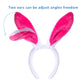 Cute Soft Touch Bunny Ears Headband Christmas Rabbit Ears Headband Gift For Children Kids Girls (Rose Red)