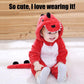 Abtshu Baby Red Dinosaur Costume Toddler Halloween Dress Up Outfit 4-5 Years