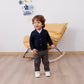 Feidoog Infant Baby Boys Cardigan Crochet Sweater V-Neck,Toddler Knit Button Up Knitted Pattern Pullover Sweatshirt,Blue,6-12M