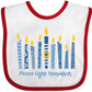 Inktastic Peace Light Hanukkah Baby Bib White And Red 27Db5