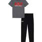 Under Armour Tech Ss Jogger Set, Castlerock/Red, 18M