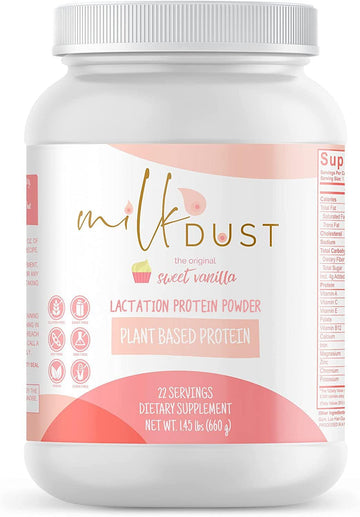 Milk Dust Protein Powder 660G  Breastfeeding Powder For Nursing Moms  Lactation Support Pea Powder  Vegan & Dairy-Free  Sweet Va
